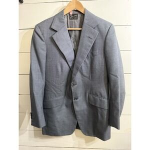 VTG 1978 Henry‎ Poole & Co Blazer Mens 42R Savile Row London Blue Bespoke Jacket